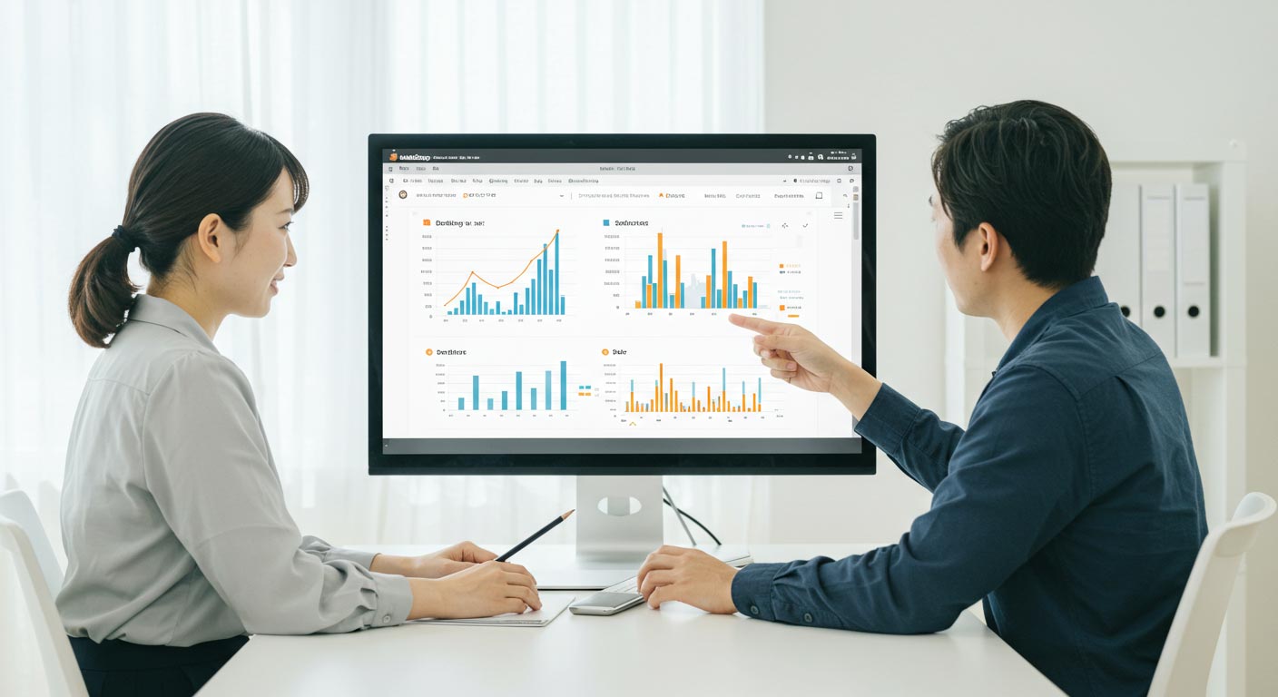 オフィス　男性　女性　MTG　PC　説明　