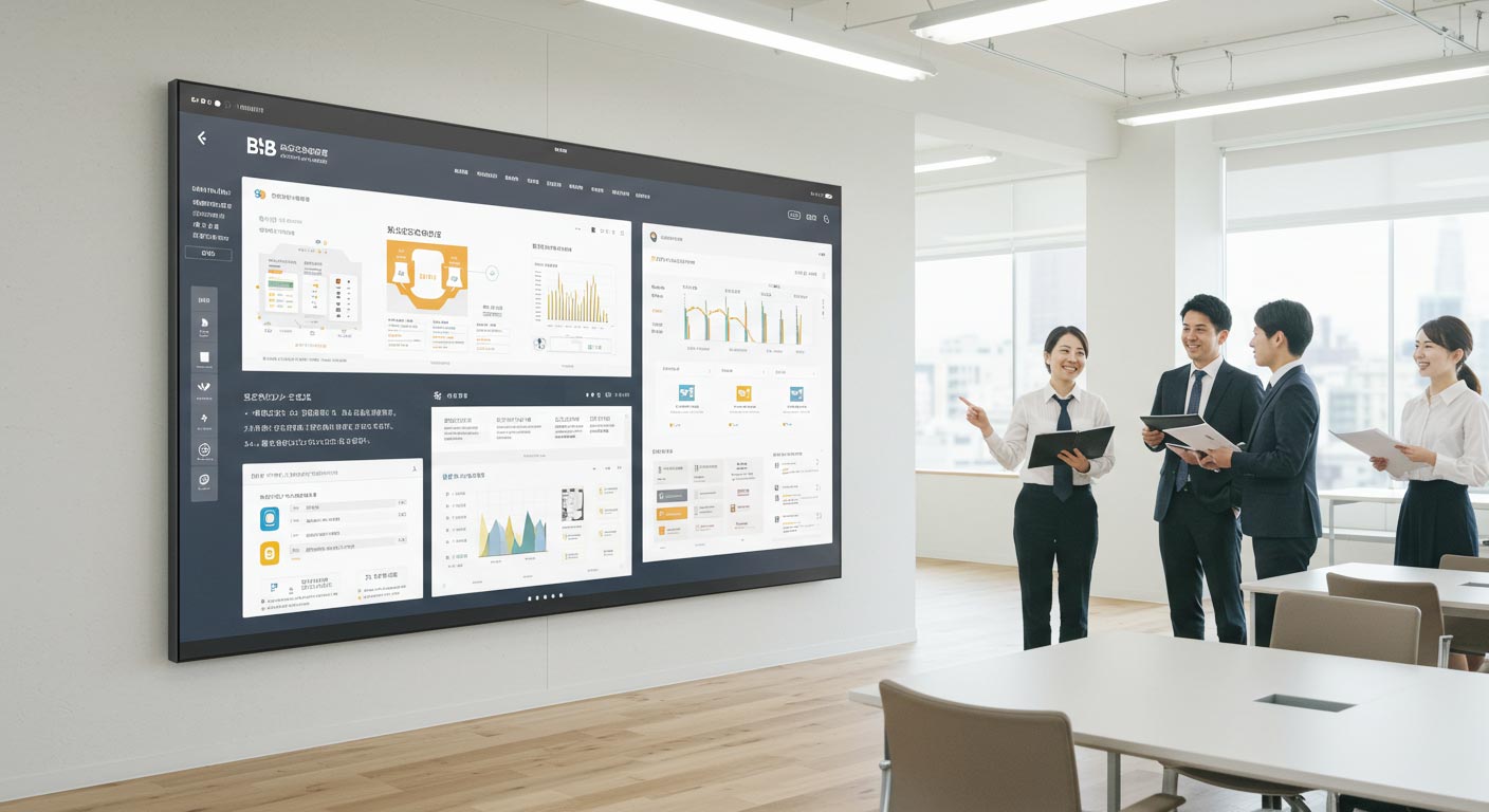 オフィス 男性 女性 MTG PC 会議 セミナー