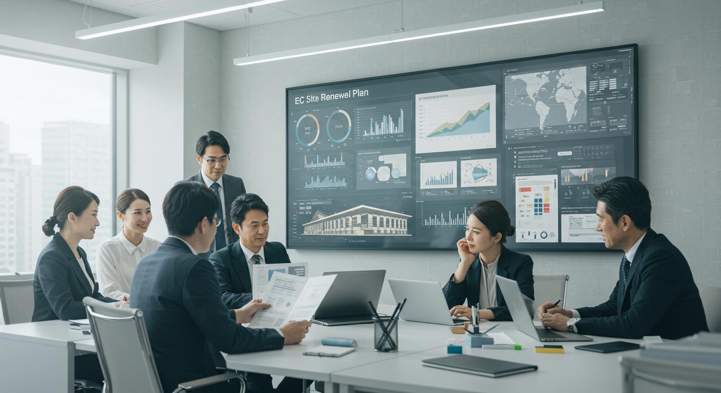 PC　会議　男性　女性　複数人　真面目な会議　データ分析