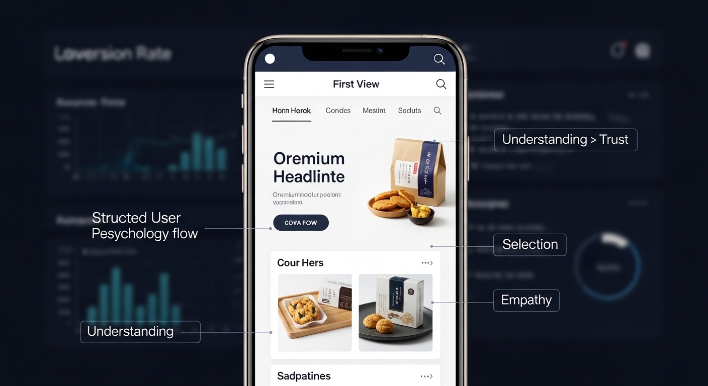 商品を販売しているECサイト PC画面 EC SP スマホ
