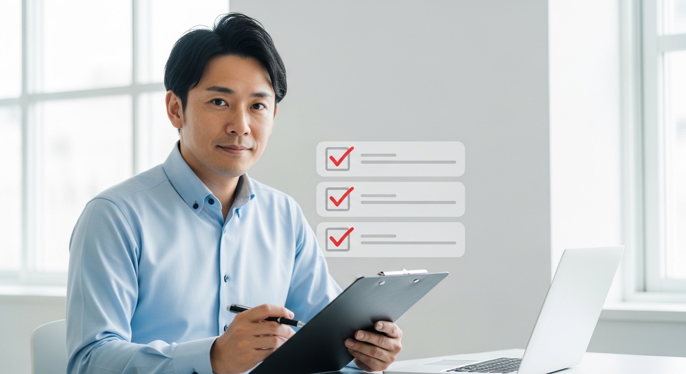 男性　チェックリスト 説明　信頼　