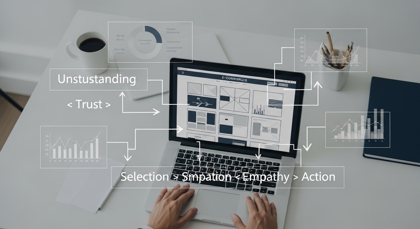 商品を販売しているECサイト　PC画面　EC　データ　分析　マーケティング