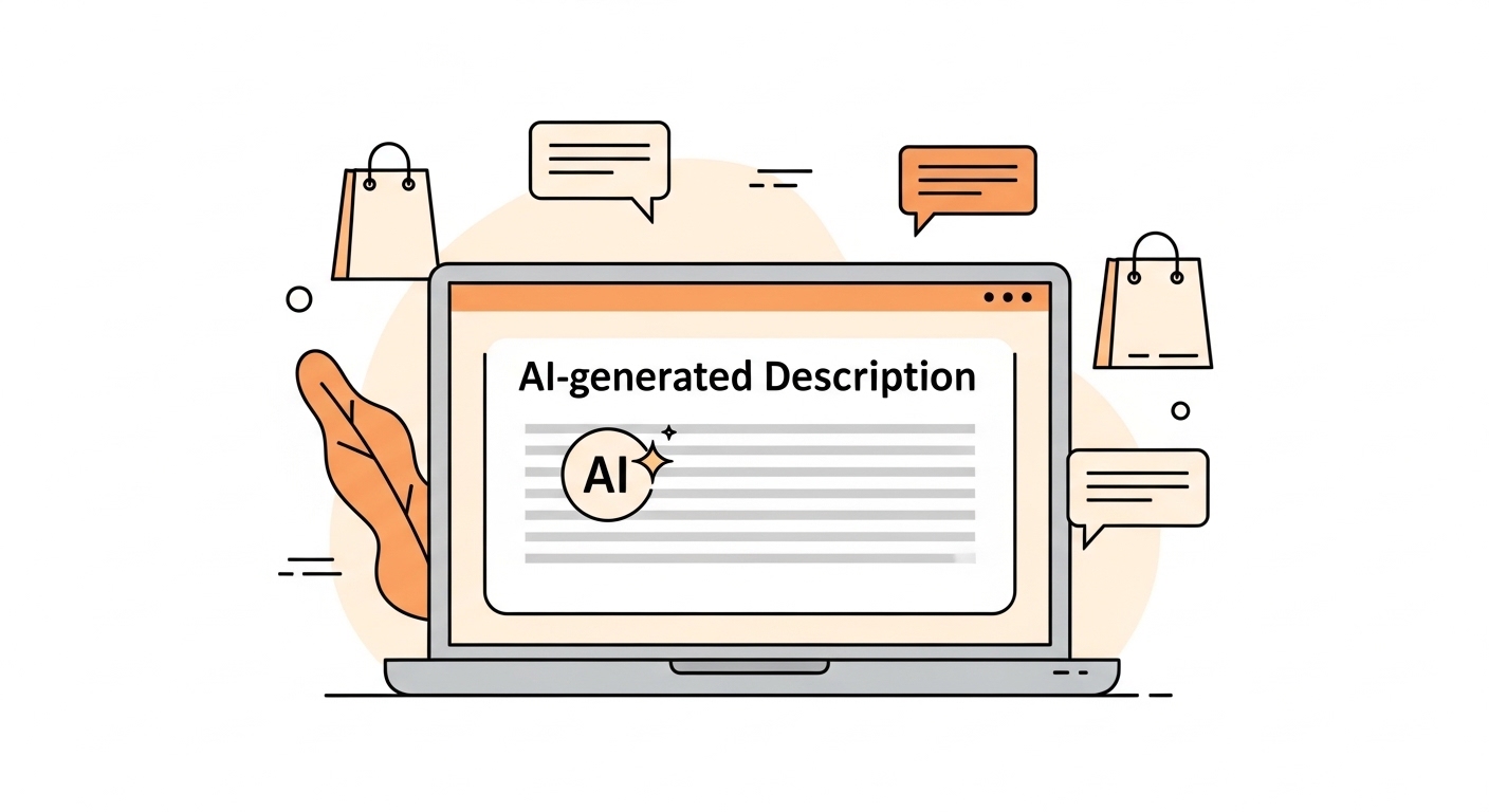 AIがリコメンドするECサイトショッピング　イラスト