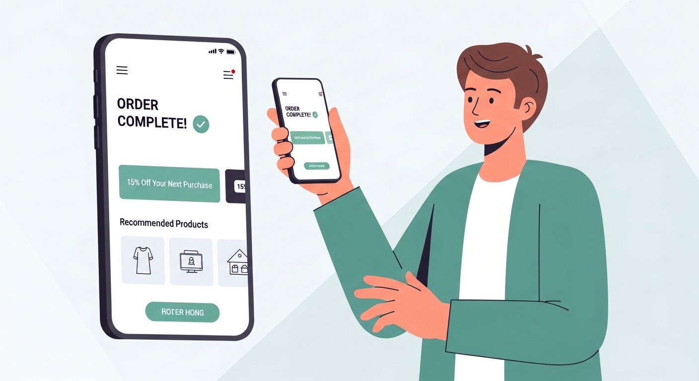 商品購入完了　イラスト