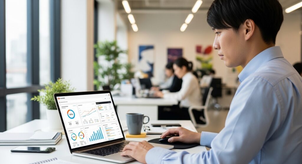 ECサイト運営とデータ分析のイメージ