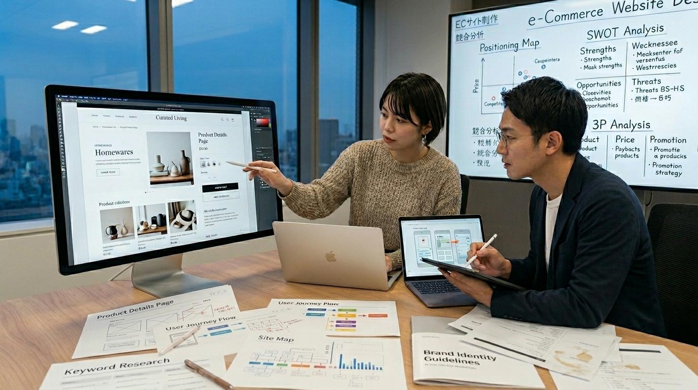 クリエイティブ　ECサイト制作　リニューアル　設計　構築　ビジネス　オフィス