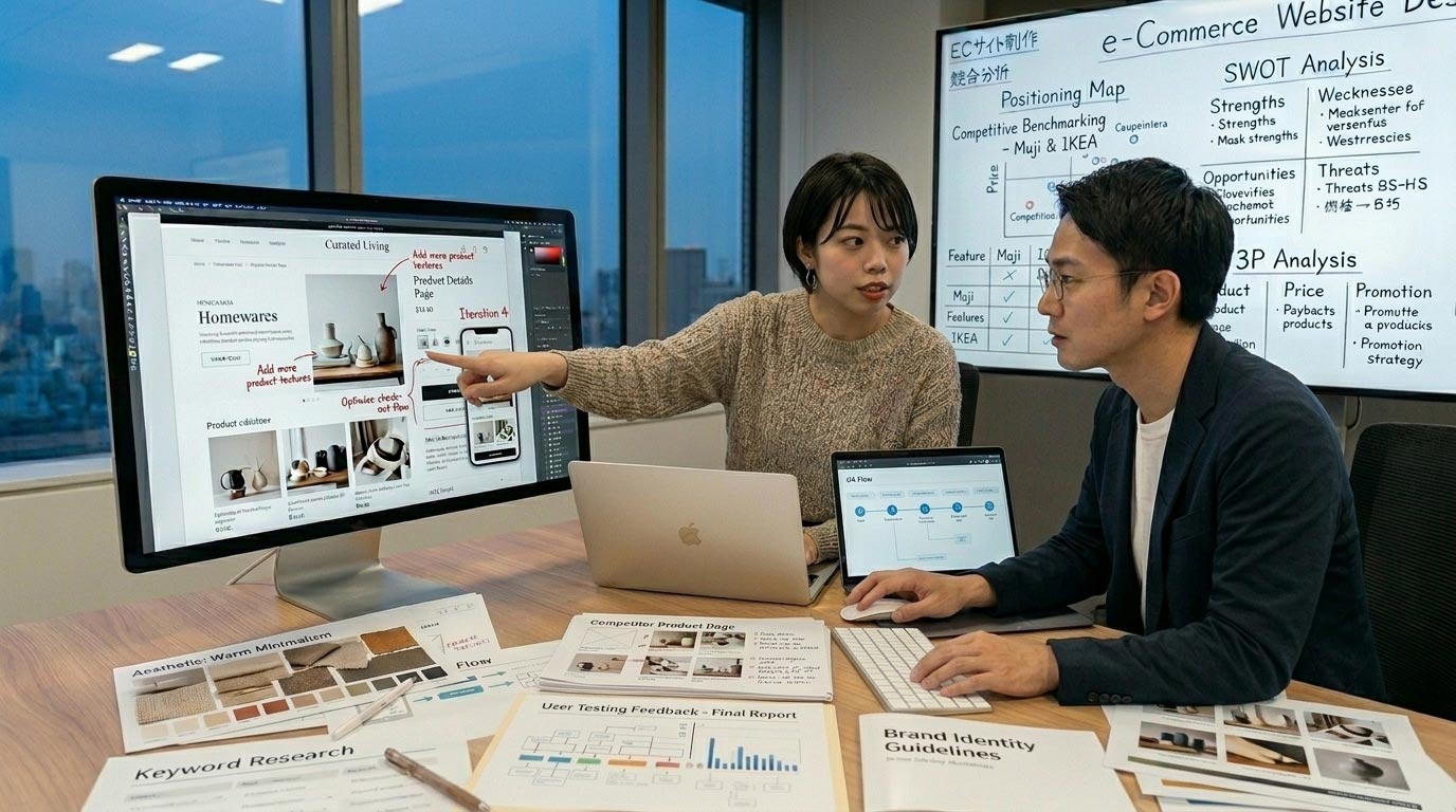 クリエイティブ　ECサイト制作　リニューアル　設計　構築　ビジネス　オフィス